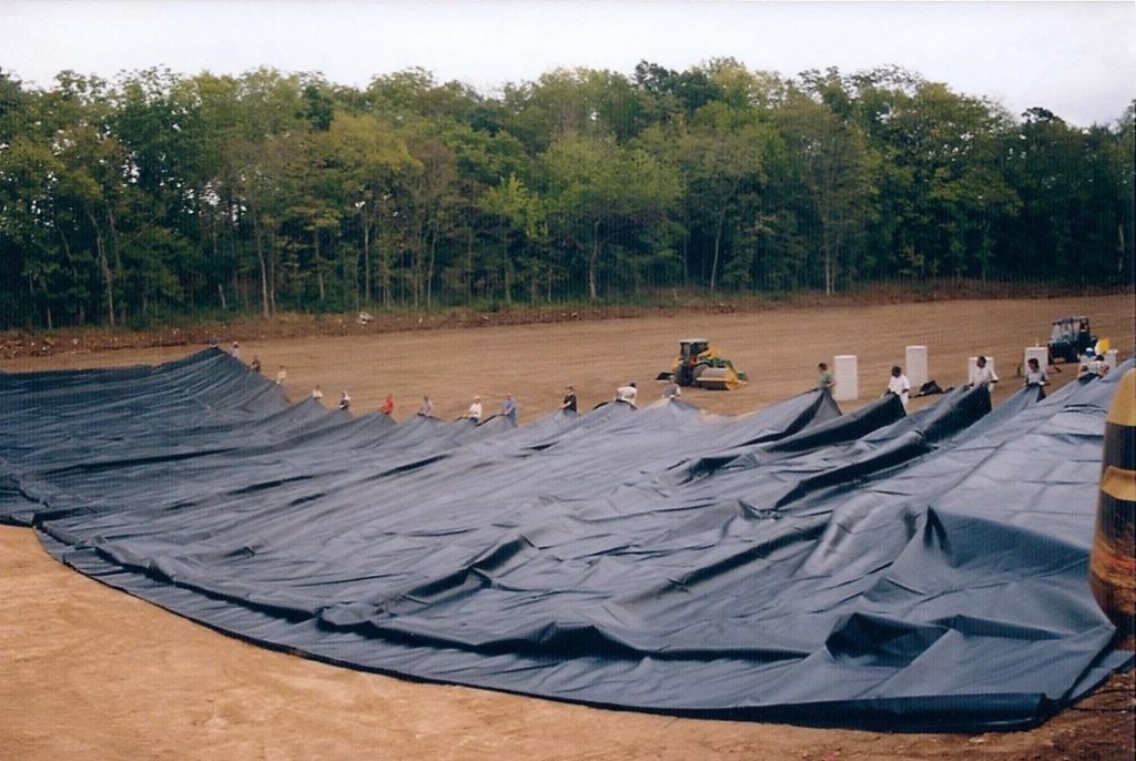 Lake-Liner1-2 Lake liner project at Maranatha Village by Gillespie Excavating